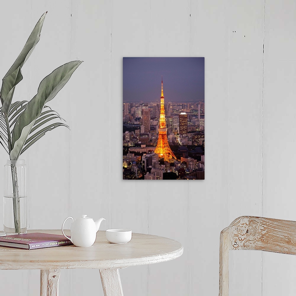 A farmhouse room featuring Japan, Tokyo, Roppongi, View of Tokyo Tower and City Skyline from Tokyo City View Tower