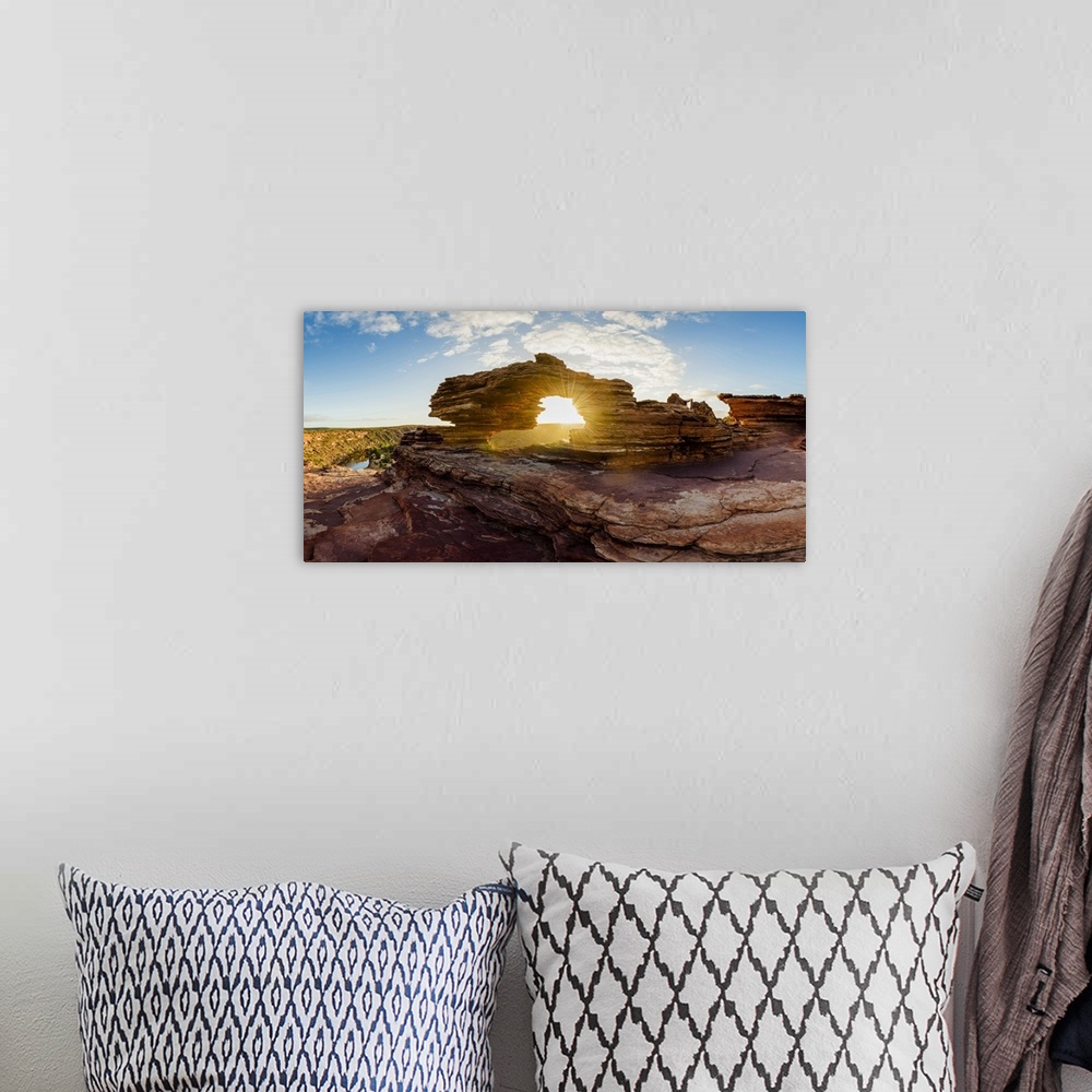 A bohemian room featuring Kalbarri National Park, Kalbarri, Western Australia, Australia. Panoramic view of the popular Nat...