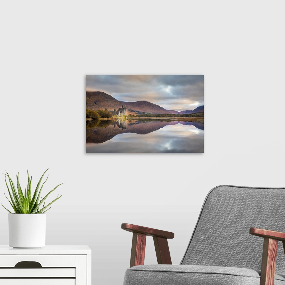 A modern room featuring Kilchurn Castle, Loch Awe, Scottish Highlands, Argyll and Bute, Scotland