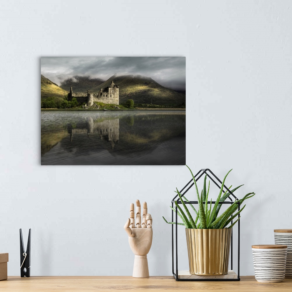 A bohemian room featuring Kilchurn Castle on Loch Awe, Aryll and Bute, Scotland, Great Britain