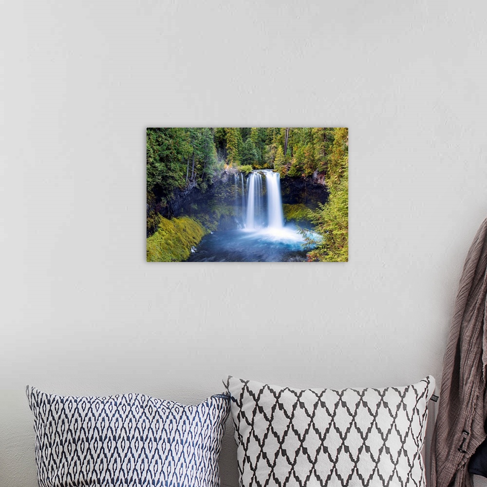 A bohemian room featuring Koosah Falls, Willamette National Forest, Oregon, Usa