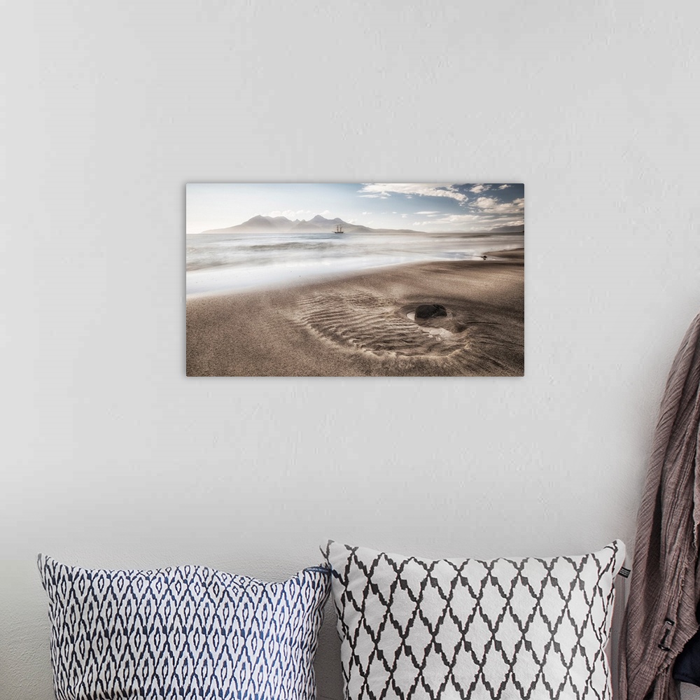 A bohemian room featuring Laig Beach, Island Of Eigg, Hebrides, Scotland, United Kingdom.