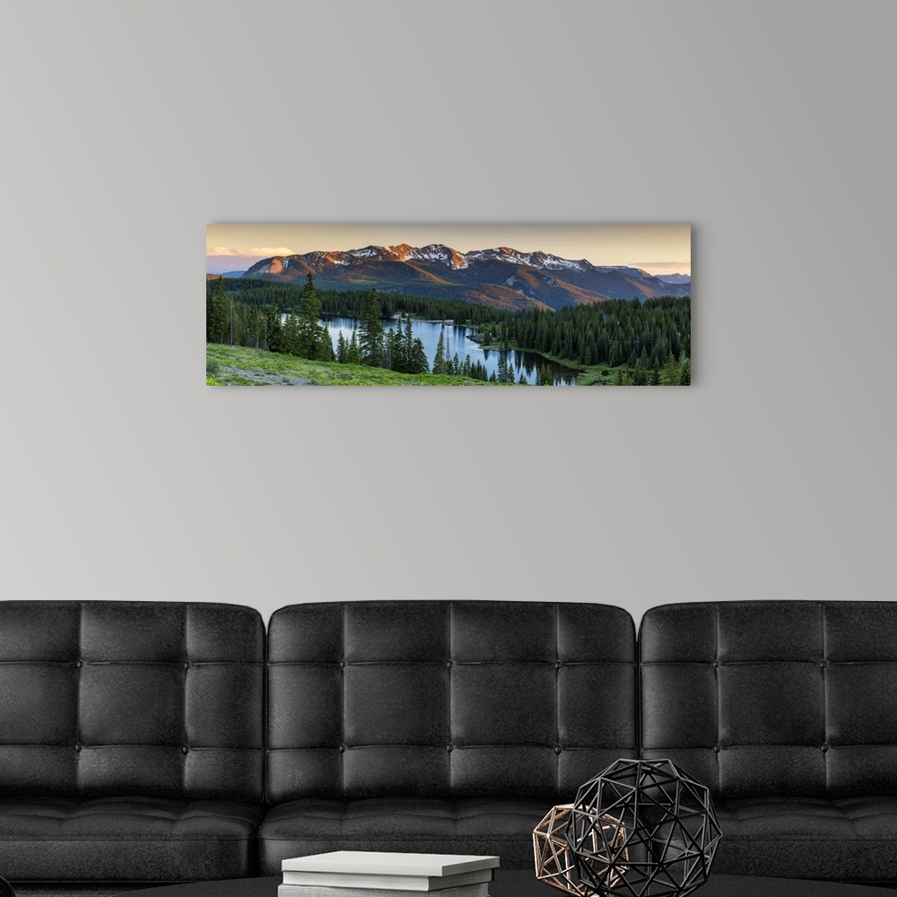 A modern room featuring Lake Irwin, near Crested Butte, Colorado, USA.