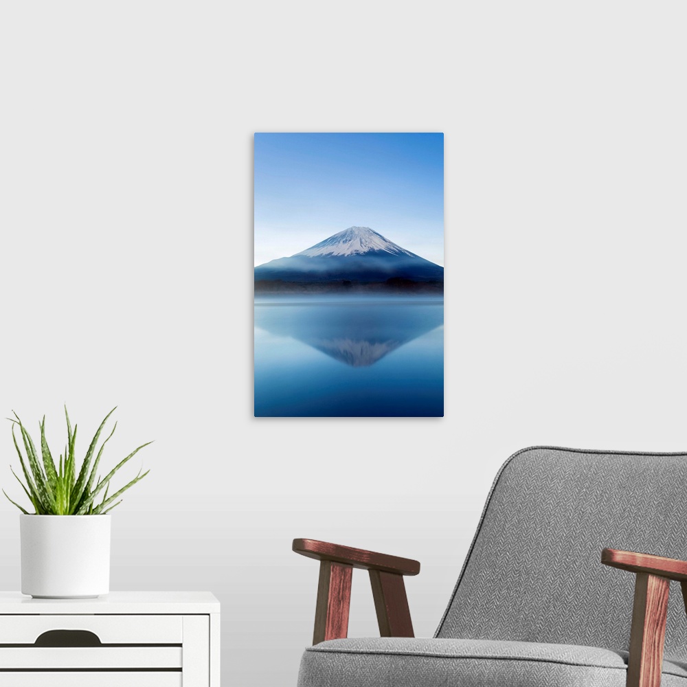 A modern room featuring Lake Shoji and Mt Fuji, Fuji Hazone Izu National Park, Japan
