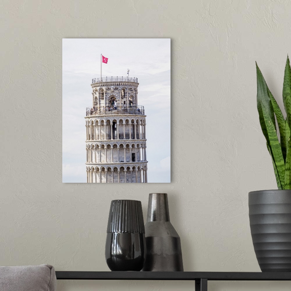 A modern room featuring Leaning Tower, elevated view, Pisa, Tuscany, Italy.