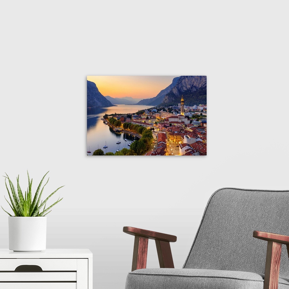 A modern room featuring Lecco, Lombardy, Italy, Europe.
