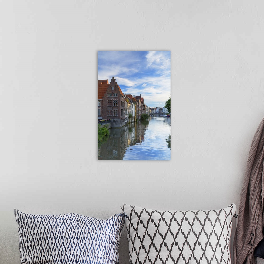 A bohemian room featuring Leie Canal, Ghent, Flanders, Belgium.