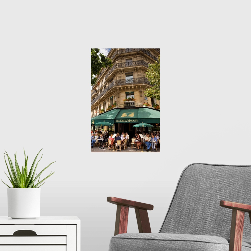 A modern room featuring Les Deux Magots Restaurant,  Paris, France