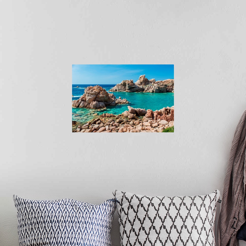 A bohemian room featuring Li Cossi Beach, Costa Paradiso, Olbia Tempio Province, Sardinia, Italy