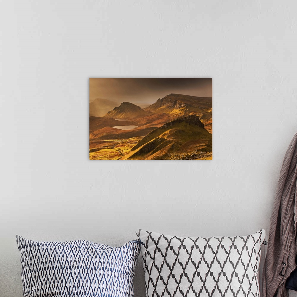 A bohemian room featuring Spectacular light over the Trotternish Range from the Quiraing in the Isle of Skye, Scotland. Win...