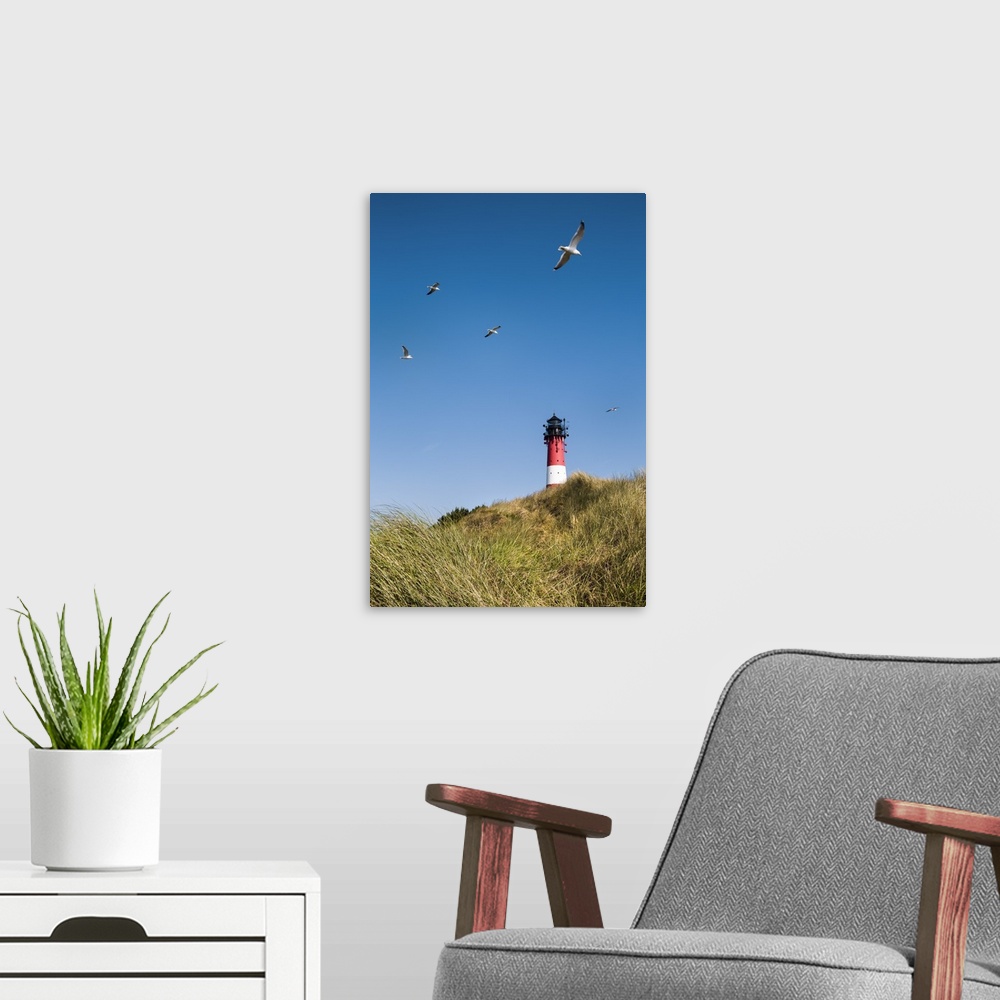 A modern room featuring Lighthouse, Harnum, Sylt Island, Northern Frisia, Schleswig-Holstein, Germany