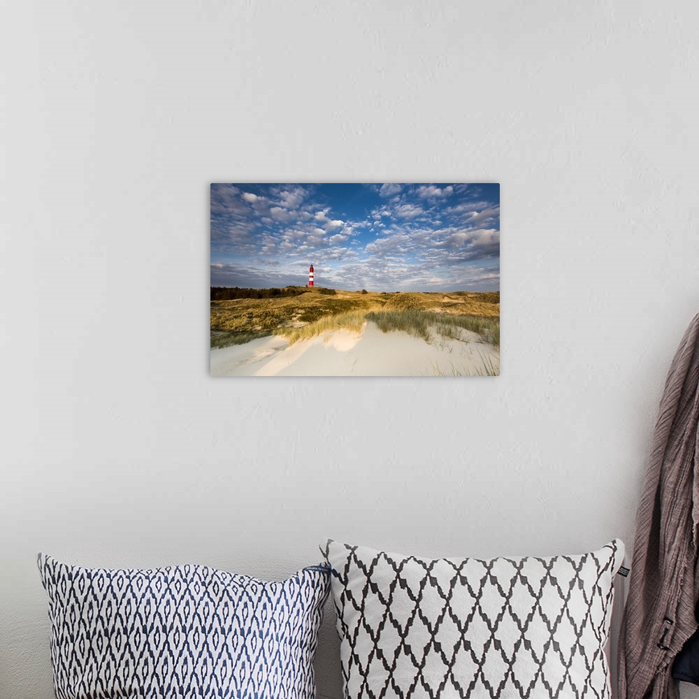 A bohemian room featuring Lighthouse in the dunes, Amrum Island, Northern Frisia, Schleswig-Holstein, Germany