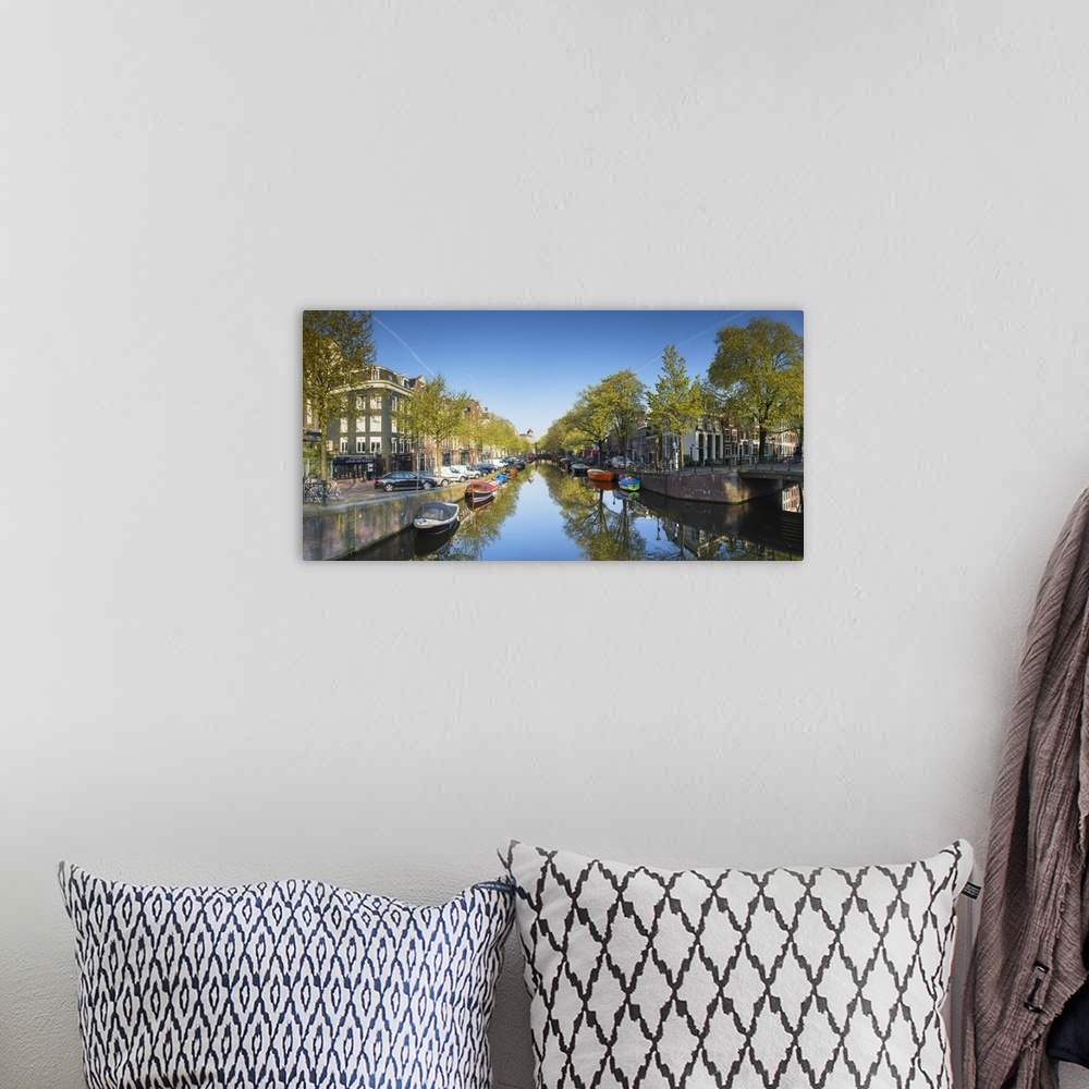 A bohemian room featuring Lijnbaansgracht canal, Amsterdam, Netherlands