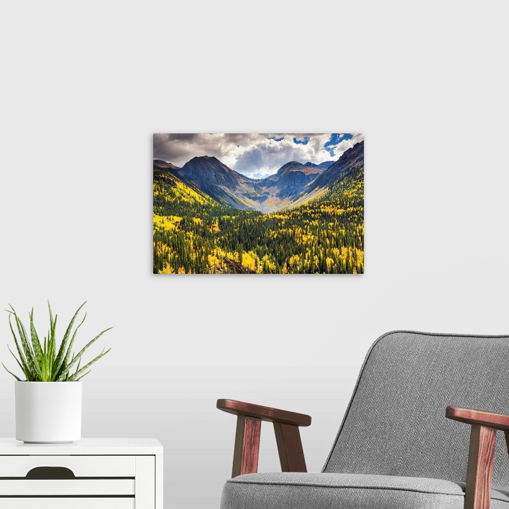 A modern room featuring Little Giant Peak And Kendall Peak, Silverton, Colorado, USA