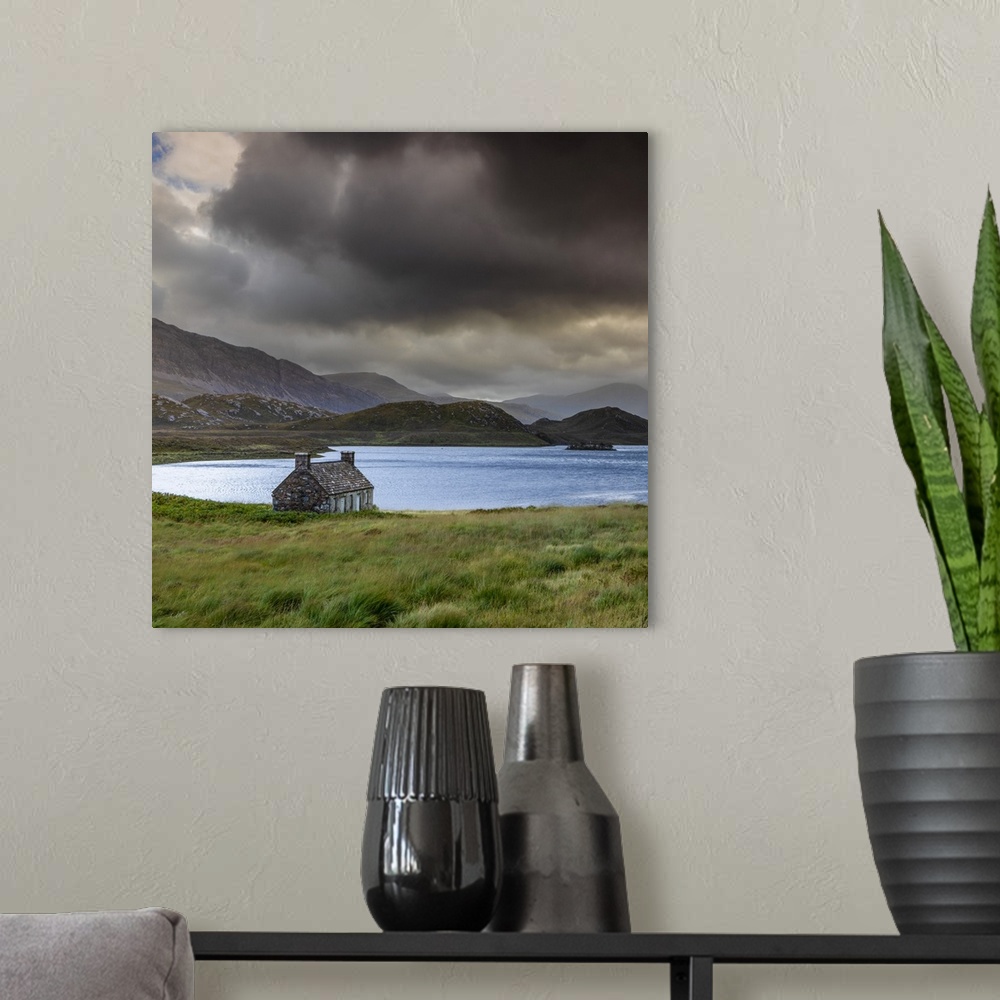 A modern room featuring Loch Stack, Sutherland, Highlands, Scotland, United Kingdom.