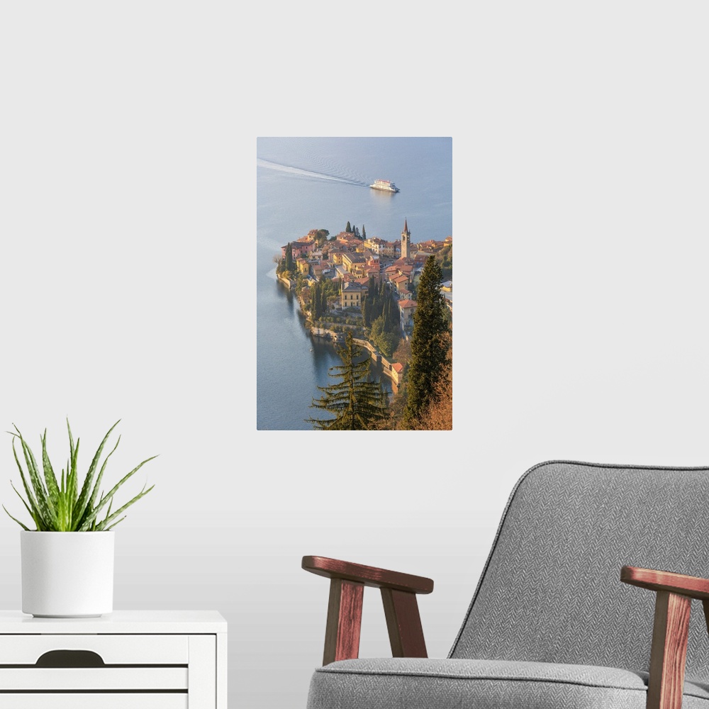 A modern room featuring Lombardy, Italy, Provence Of Lecco, Varenna Village At Como Lake