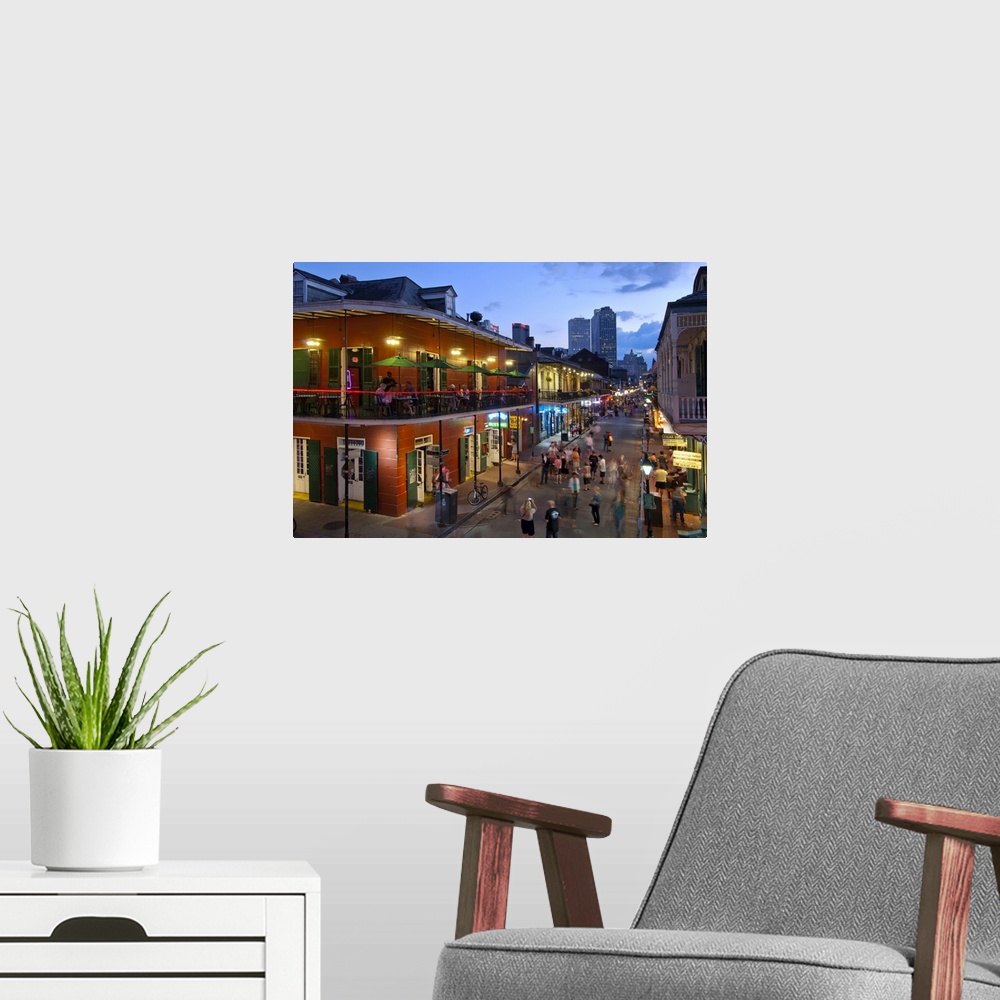 A modern room featuring Louisiana, New Orleans, French Quarter, Bourbon Street.