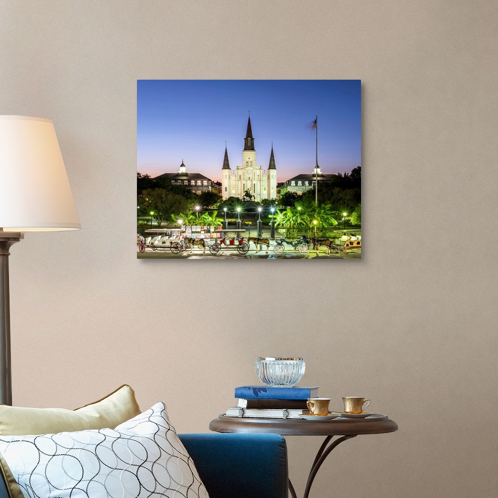 A traditional room featuring United States, Louisiana, New Orleans, French Quarter. Jackson Square and St. Louis Cathedral at ...
