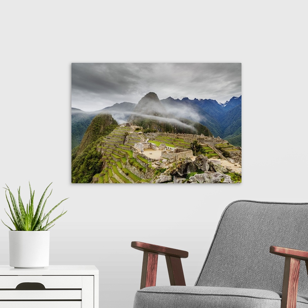A modern room featuring Machu Picchu Ruins, Cusco Region, Peru