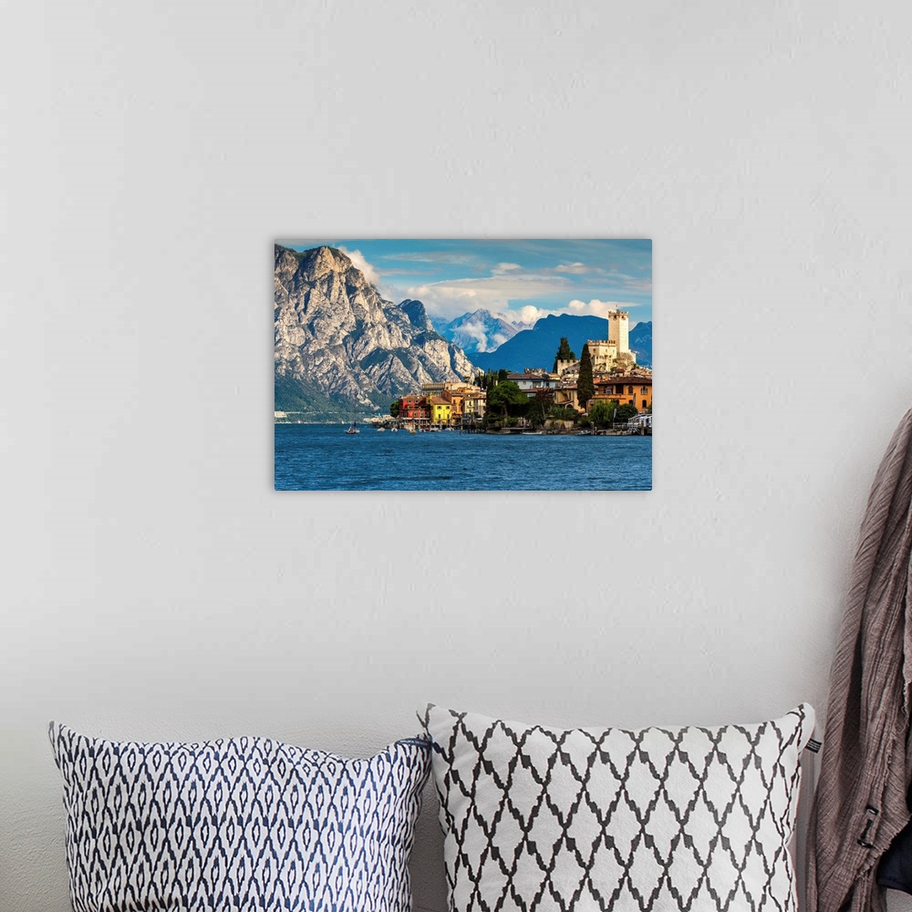 A bohemian room featuring Malcesine, Lake Garda, Veneto, Italy.