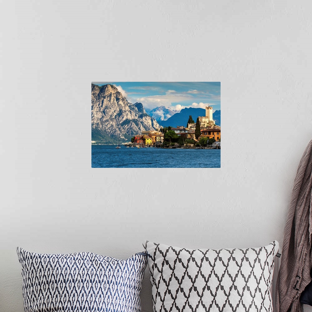 A bohemian room featuring Malcesine, Lake Garda, Veneto, Italy.