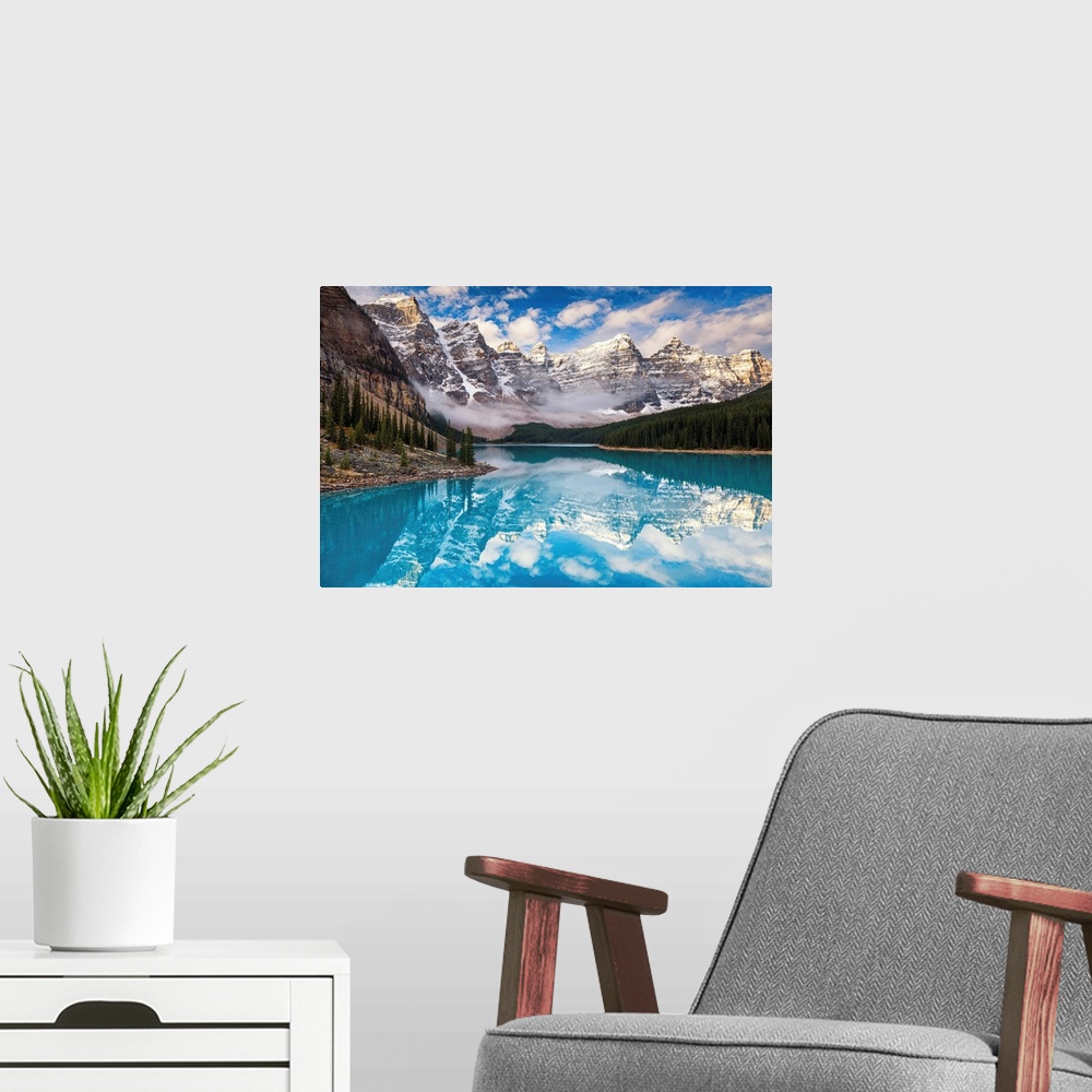 A modern room featuring Moraine Lake, Banff National Park, Alberta, Canada