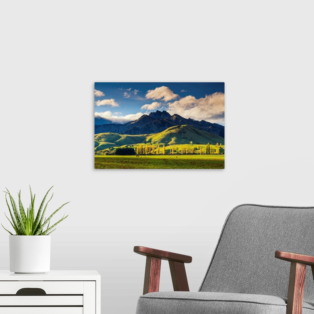 A modern room featuring Mt. Burke, Near Wanaka, New Zealand