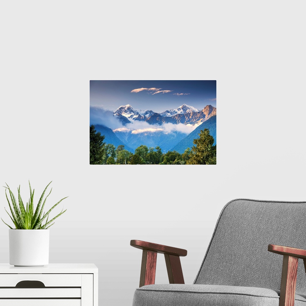 A modern room featuring Mt. Cook And Mt. Tasman, New Zealand