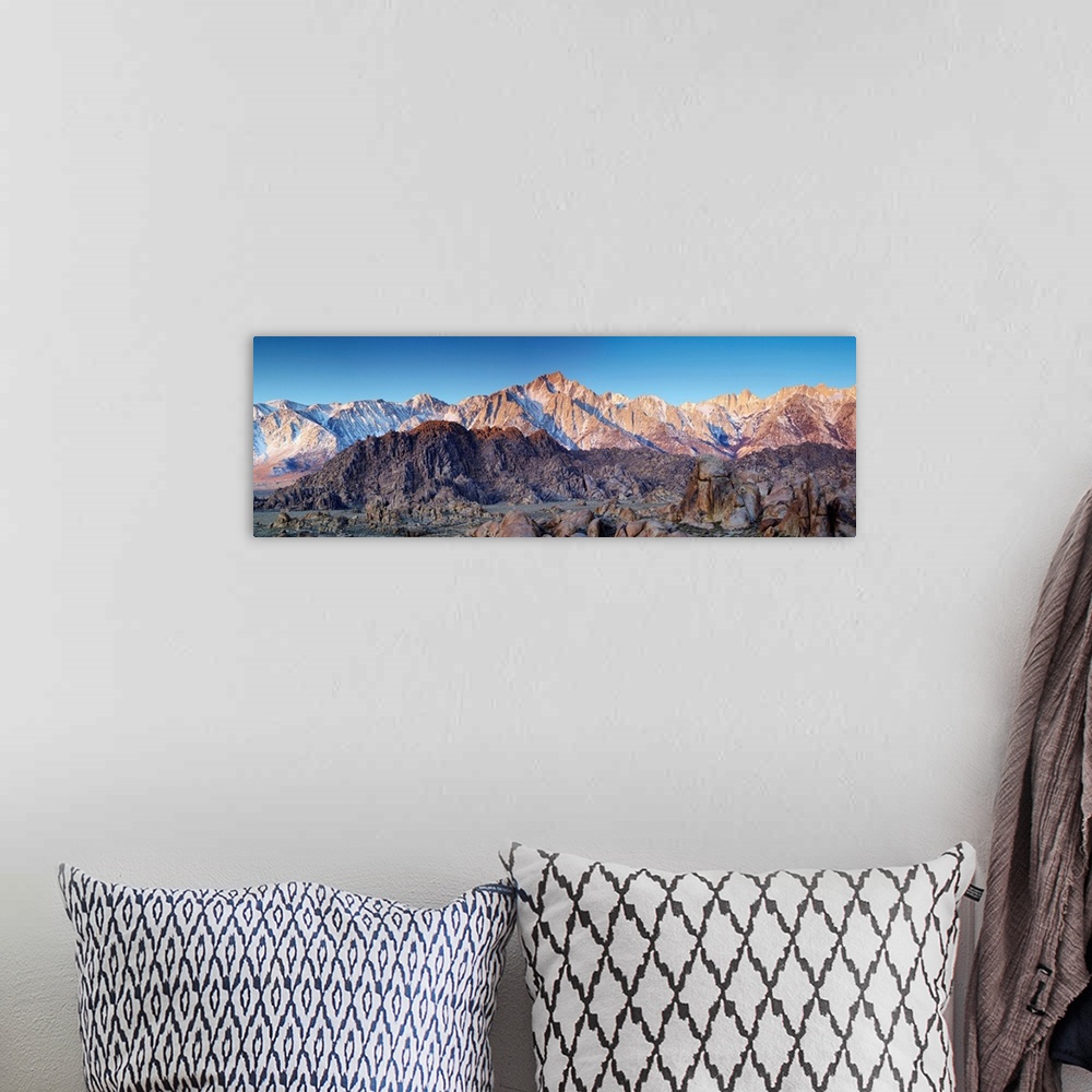 A bohemian room featuring Mt. Whitney And Alabama Hills, Eastern Sierras, Lone Pine, California, USA
