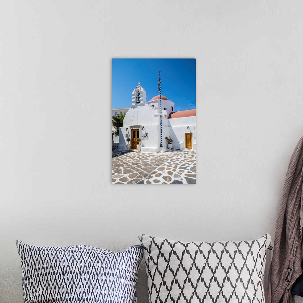 A bohemian room featuring Mykonos Town, Mykonos, Cyclade Islands, Greece.