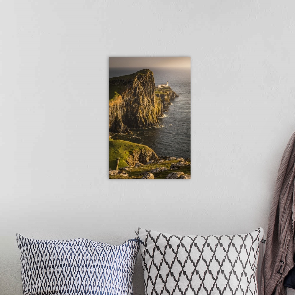 A bohemian room featuring Neist Point Lighthouse, Isle of Skye, Highlands, Scotland, Great Britain