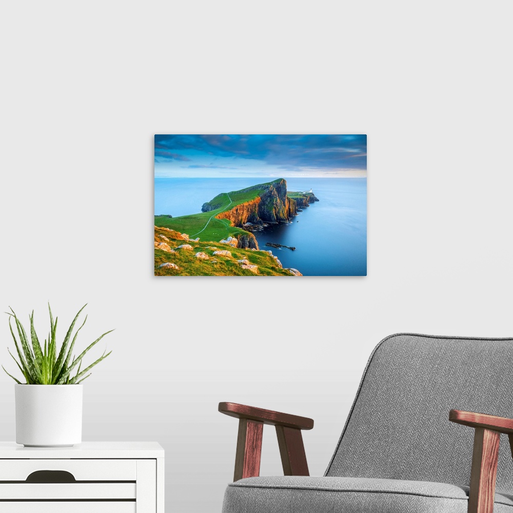 A modern room featuring Neist Point Lighthouse, Isle Of Skye, Scotland