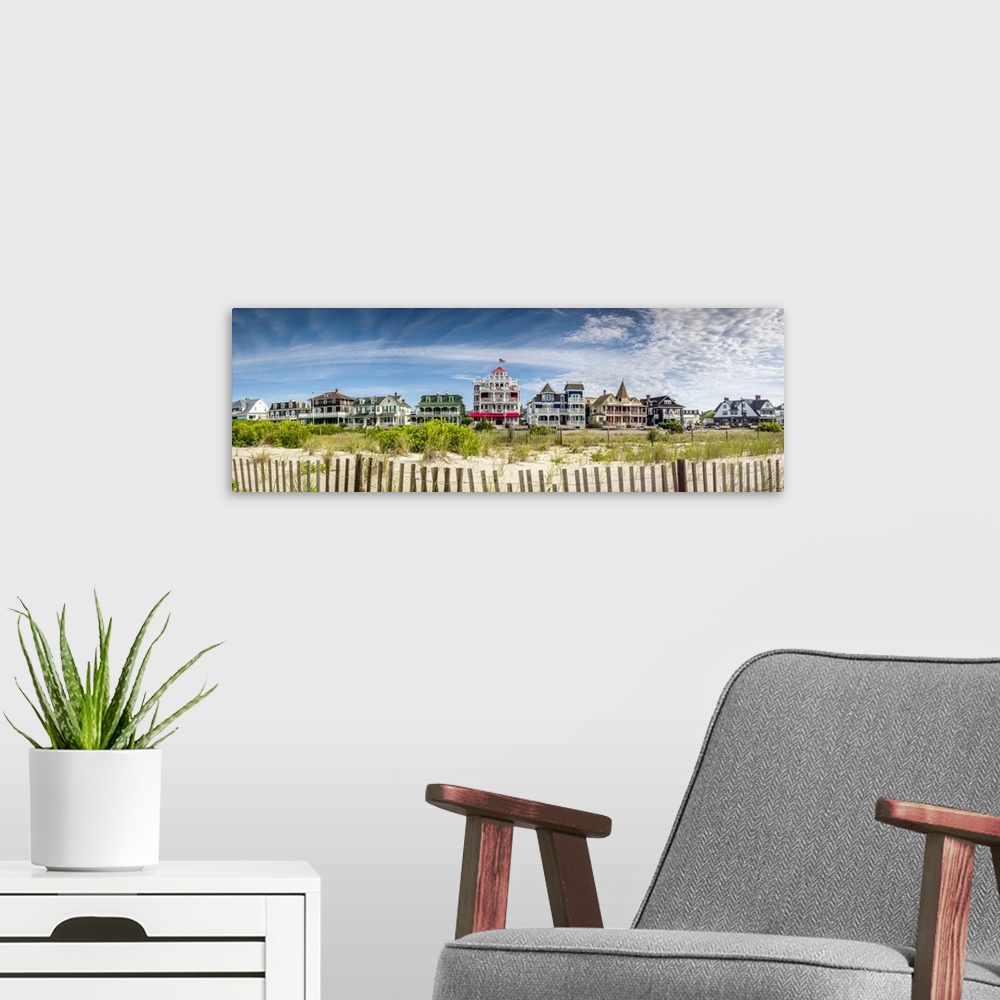 A modern room featuring USA, New Jersey, Cape May, Victorian houses along Beach Avenue