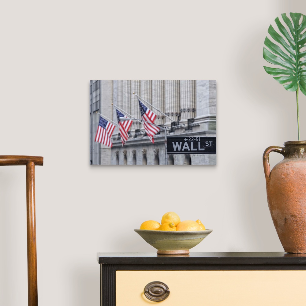 A traditional room featuring USA, New York, New York City, Lower Manhattan, Wall Street.