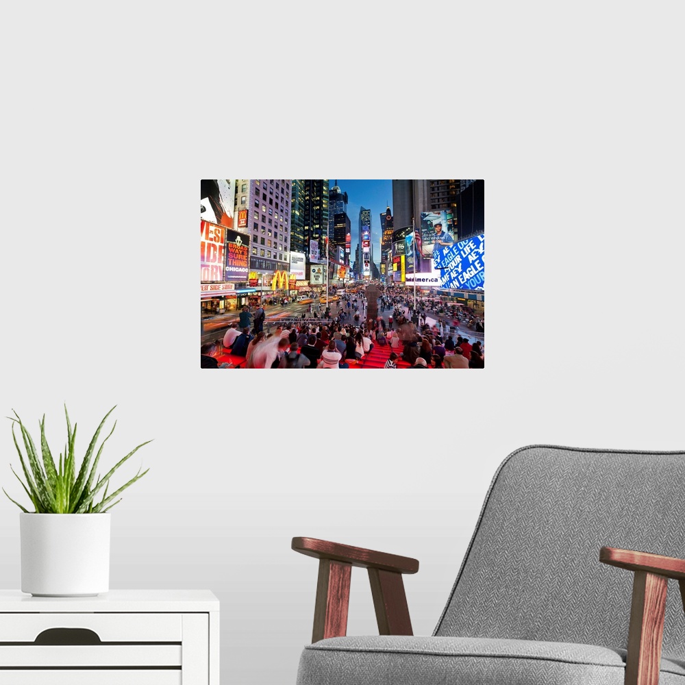 A modern room featuring USA, New York City, Manhattan,  Times Square