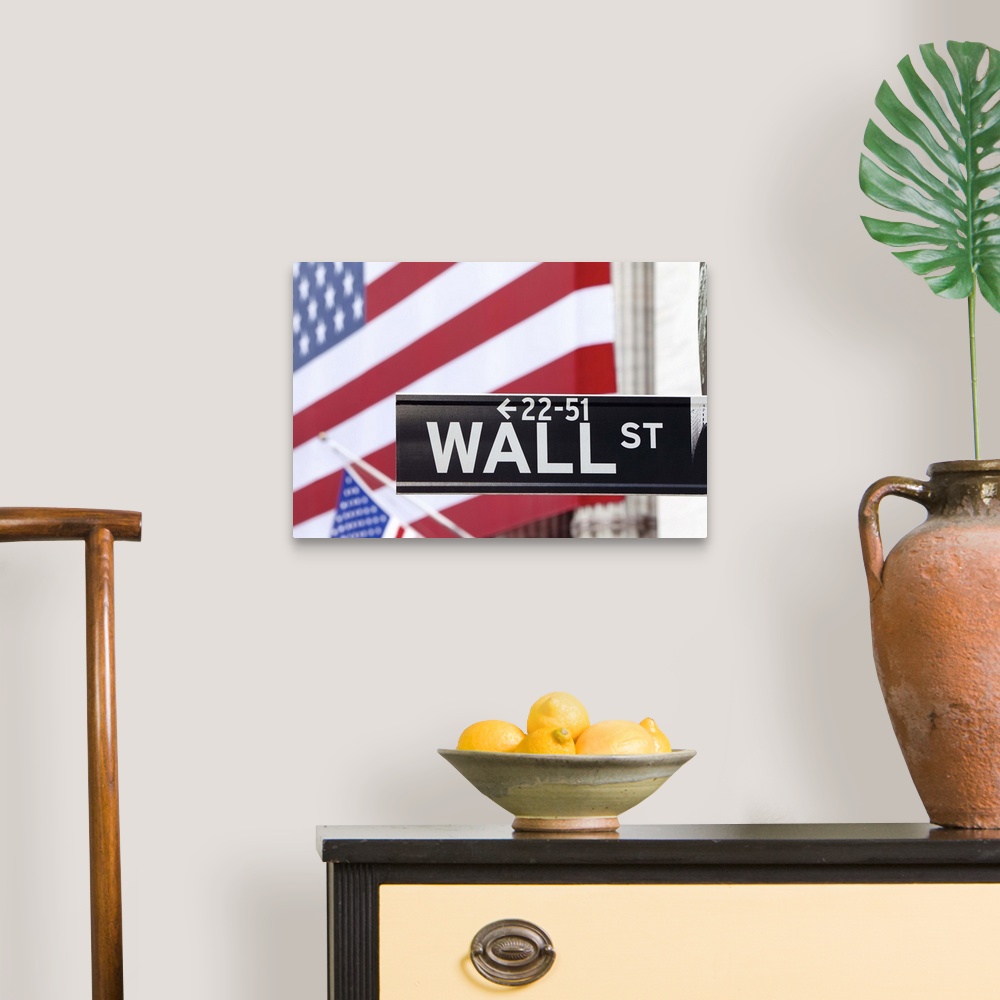 A traditional room featuring USA, New York City, Manhattan,  Downtown Financial District - Wall Street and the New York Stock ...