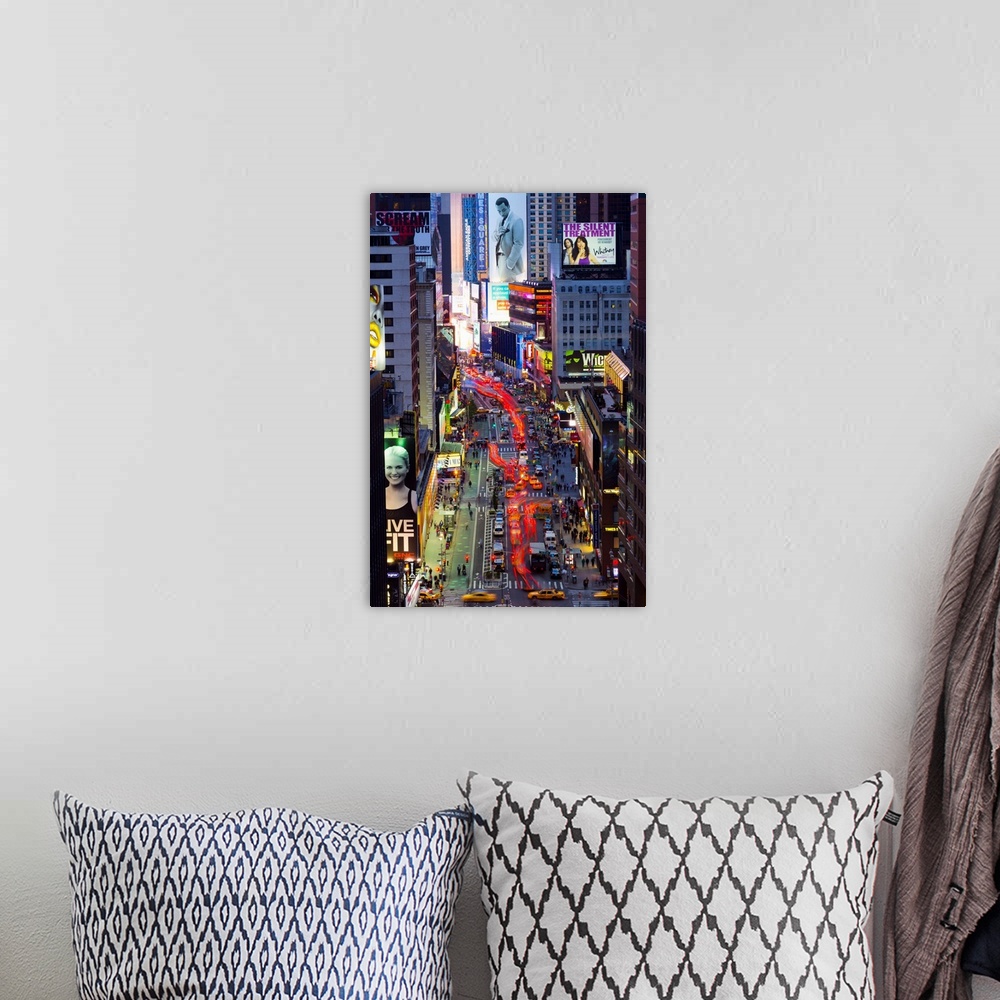 A bohemian room featuring USA, New York, Manhattan, Midtown, Broadway towards Times Square