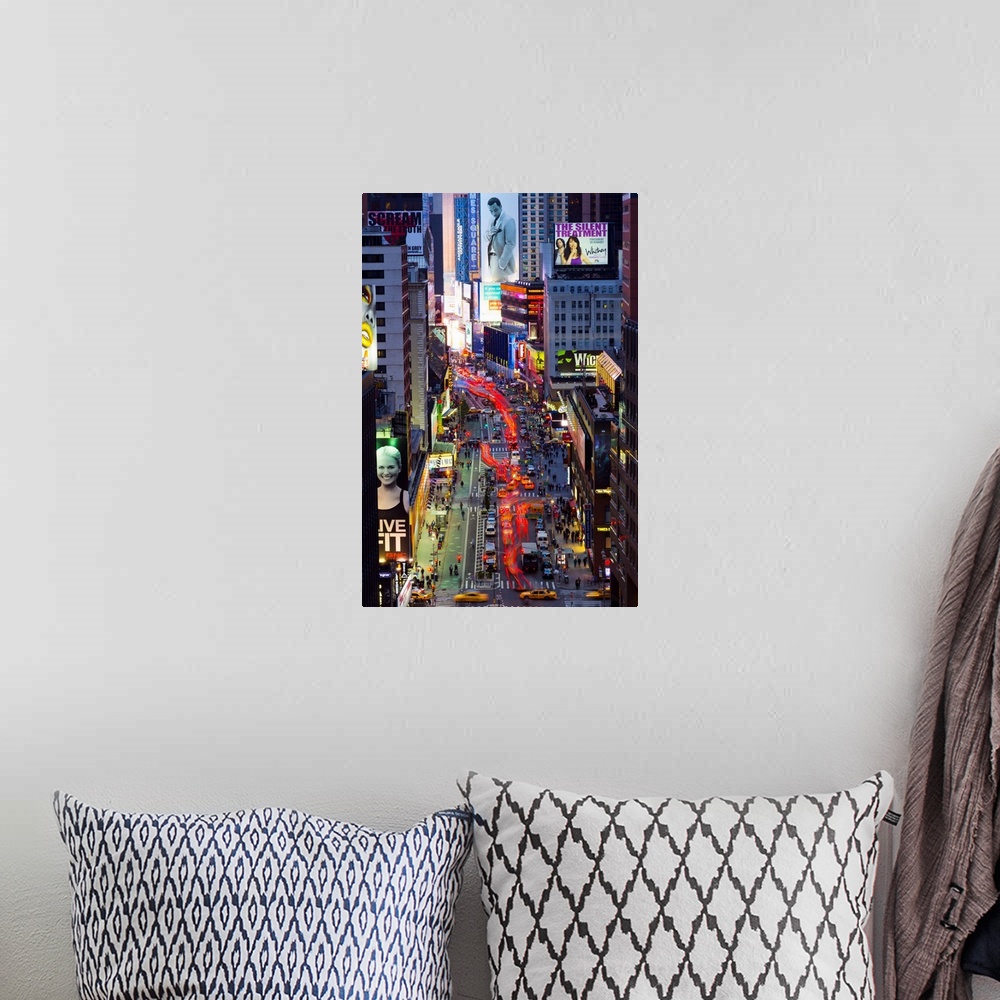 A bohemian room featuring USA, New York, Manhattan, Midtown, Broadway towards Times Square