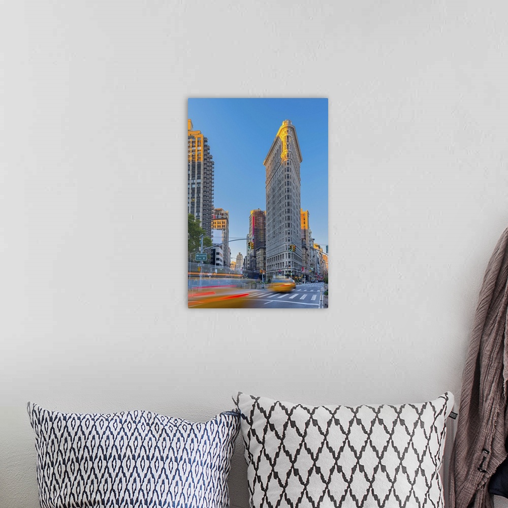 A bohemian room featuring USA, New York, Manhattan, Midtown, The Flatiron Building.