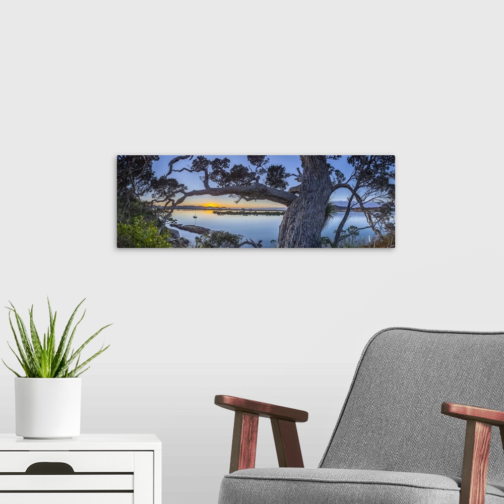 A modern room featuring Ngunguru Sunrise, Tutukaka Coast, Whangarei, Northland, North Island, New Zealand