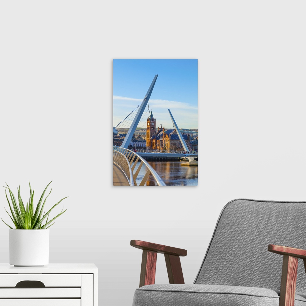 A modern room featuring Northern Ireland, County Derry, Peace bridge.