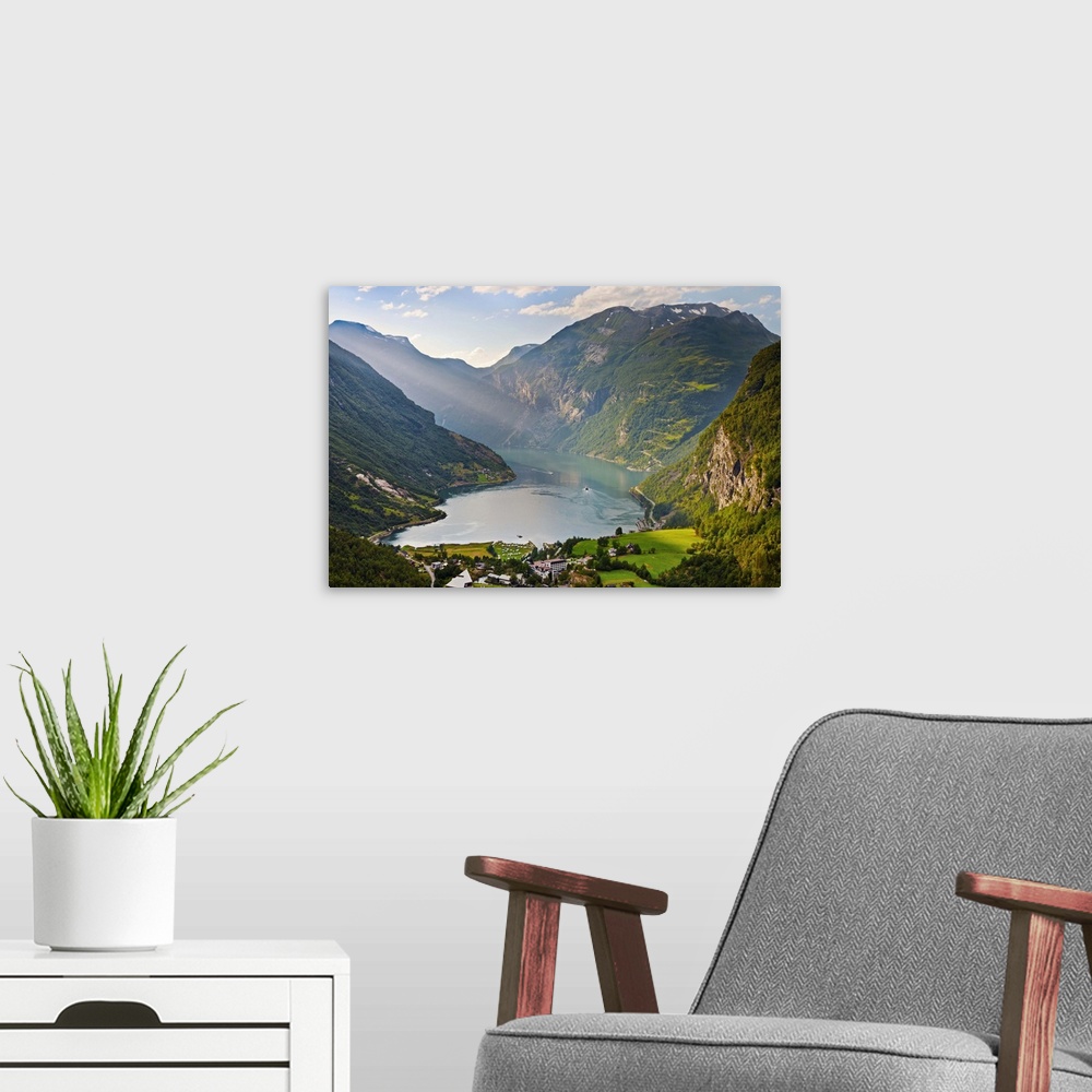 A modern room featuring Norway, Western Fjords, Geiranger Fjord