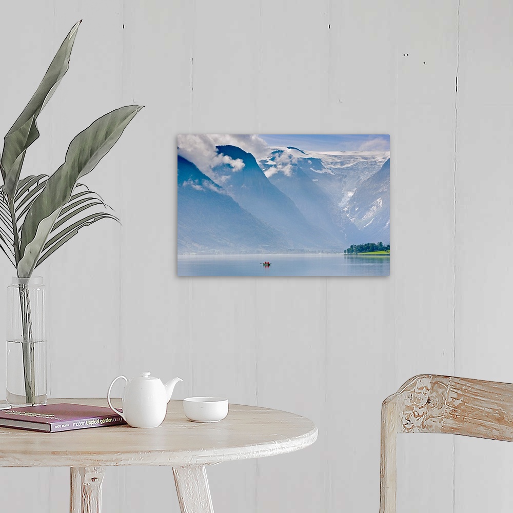 A farmhouse room featuring Norway, Western Fjords, Nordfjord, people in rowing boat
