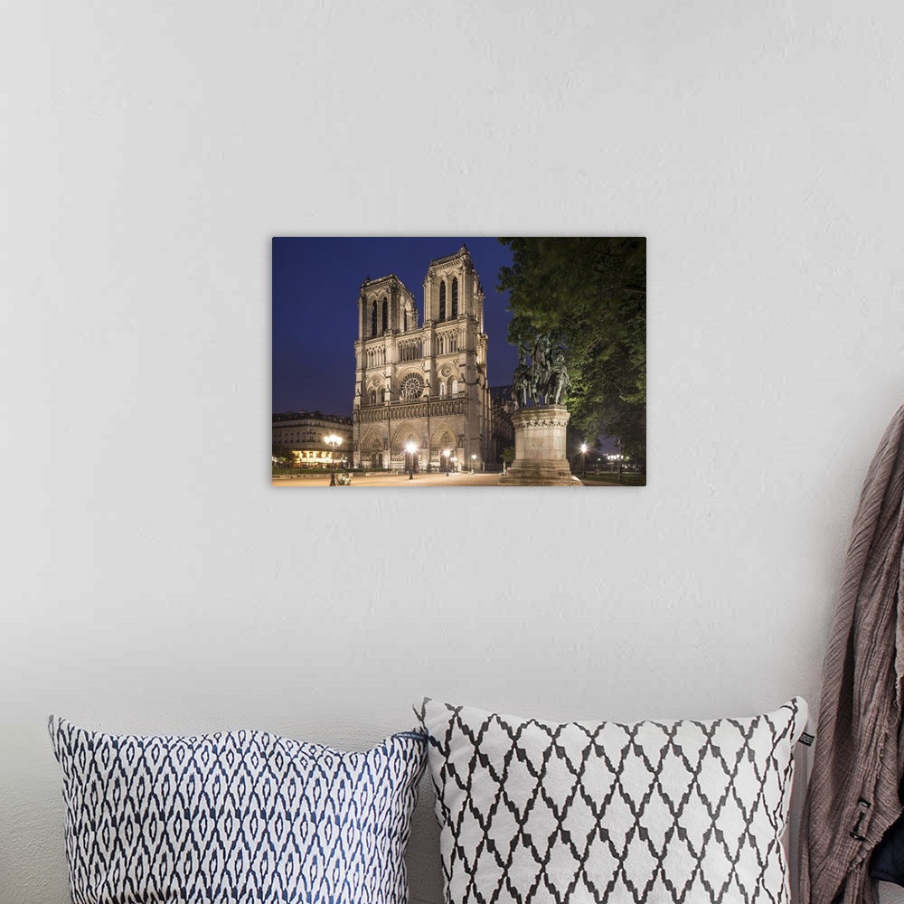 A bohemian room featuring Notre Dame Cathedral, Paris, France