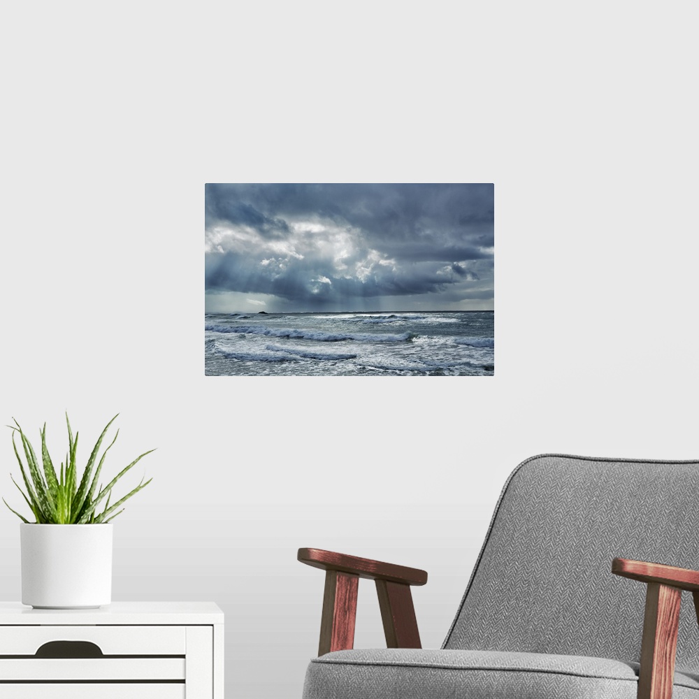 A modern room featuring Ocean impression. Australia, New South Wales, Port Macquarie. New South Wales, Australasia, Austr...