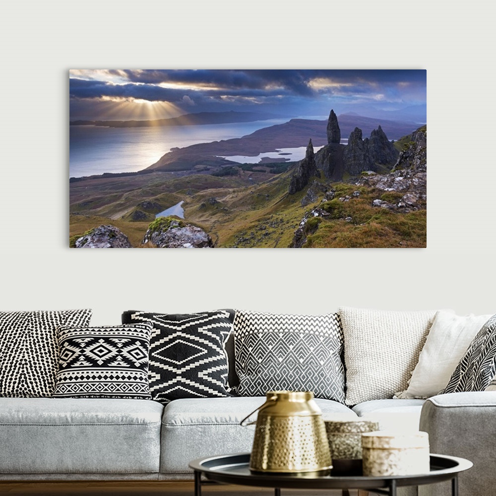 A bohemian room featuring Old Man of Storr, Isle of Skye, Scotland. Autumn (November)