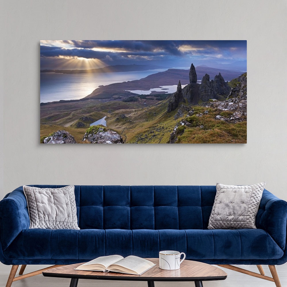 A modern room featuring Old Man of Storr, Isle of Skye, Scotland. Autumn (November)