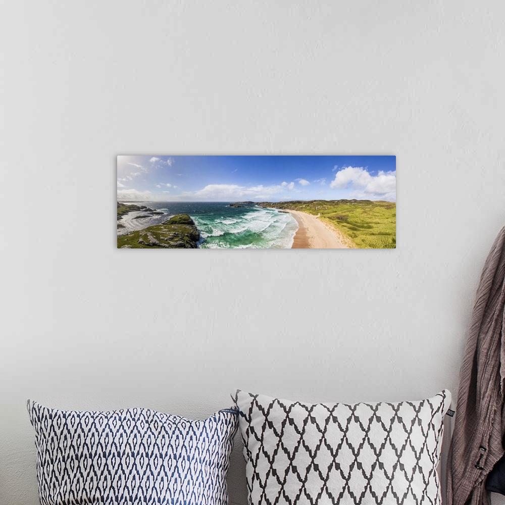 A bohemian room featuring Oldshoremore Beach, Sutherland, Highlands, Scotland, United Kingdom.