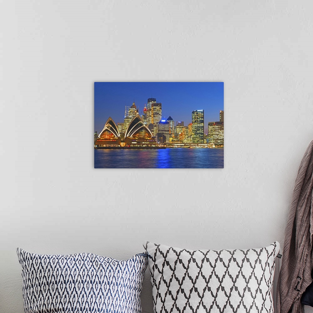 A bohemian room featuring Opera House and Sydney skyline, Sydney, New South Wales, Australia,
