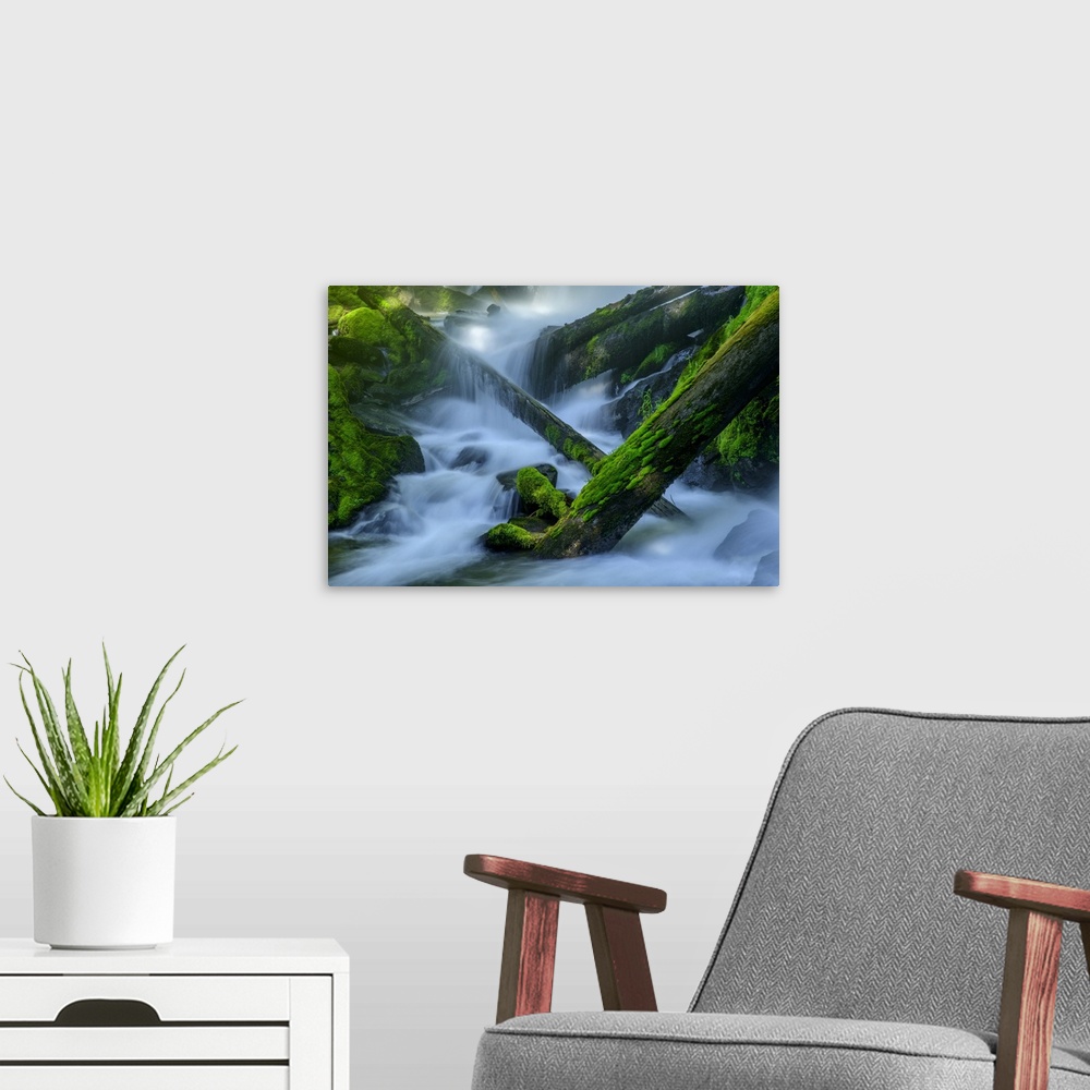 A modern room featuring USA, Oregon, National Creek Falls
